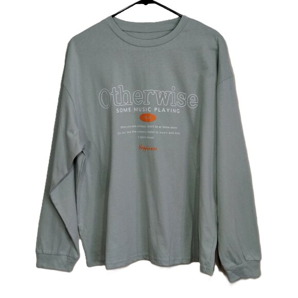 Other - Dazy T-Shirt Mens Medium Grey and Green Long Sleeve Graphic Print Design